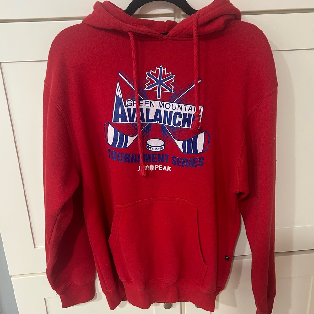 Red Hockey Tournament Hoodie